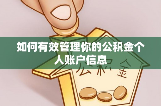 文昌如何有效管理你的公积金个人账户信息