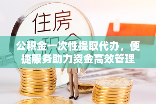 文昌公积金一次性提取代办，便捷服务助力资金高效管理