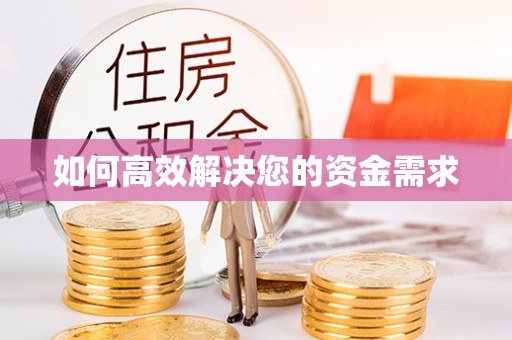 文昌如何高效解决您的资金需求